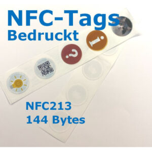 NFC213 Tag Bedruckt - Kundenspezifisch - 144Bytes
